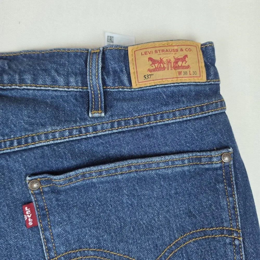 Levi's 537 Men's Jeans W38 L30 Blue Denim 38x30 New With Tags NWT